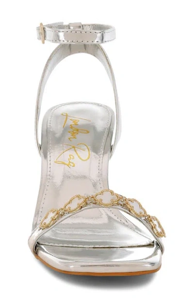 London Rag Ebina Charm Clear Heel Ankle Wrap Sandal
