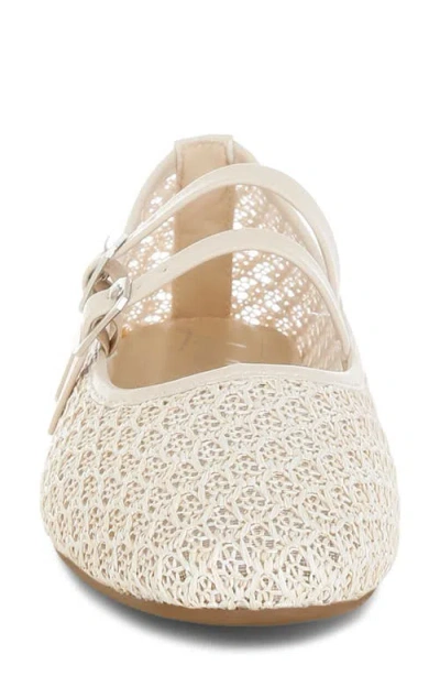 London Rag Lumina Mary Jane Flat In White