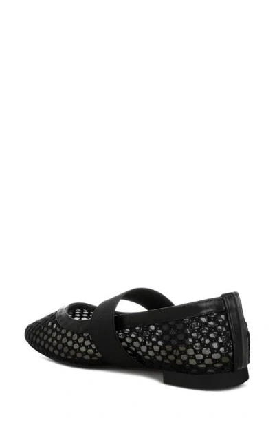 London Rag Averona Mesh Mary Jane Flats In Black