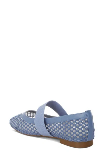 London Rag Nayela Mesh Mary Jane Flat In Blue