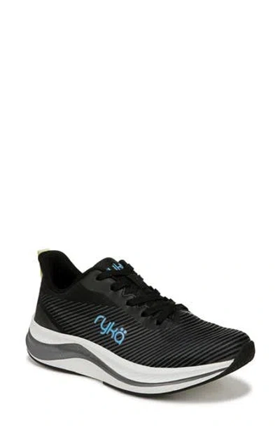 Ryka Rykä Genuine Walking Sneaker In Black