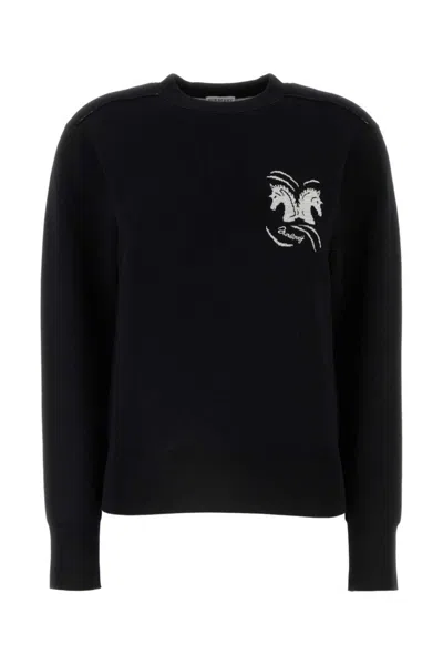 Burberry Women's Stretch Wool Blend Sweater In Black
