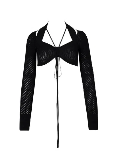 Andreädamo Andreādamo Fishnet-knit Bra With Strappy Details