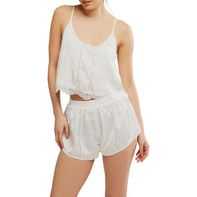 Free People Midnight Muse Short Pajamas In White