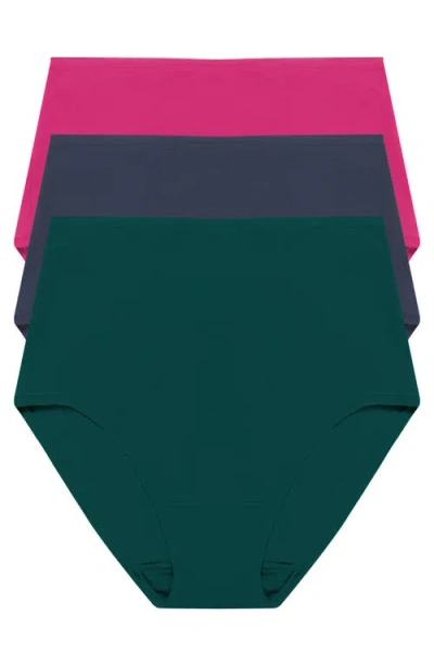 Natori Bliss Bare Cotton High Waist Brief 3-pack In Multi