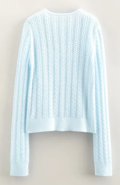 Nordstrom Kids' Cable Stitch Cardigan & Sweater Tank Set In Blue