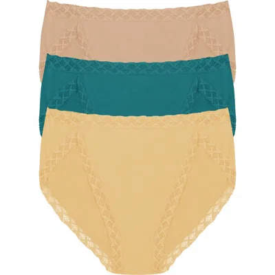 Natori Bliss Cotton French Cut Brief 3-pack In Multi