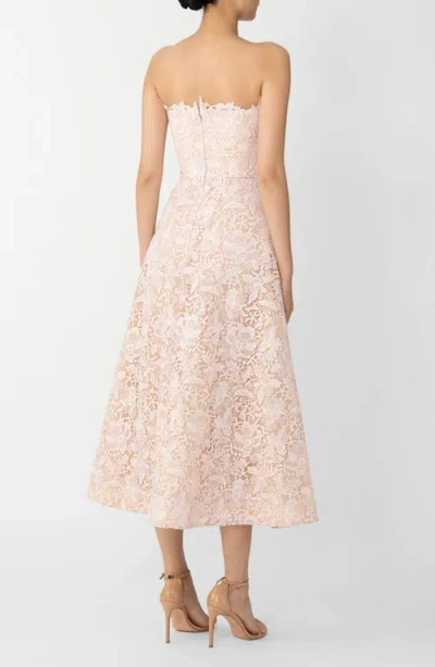 Sau Lee Rosalia Strapless Lace Dress In Pink