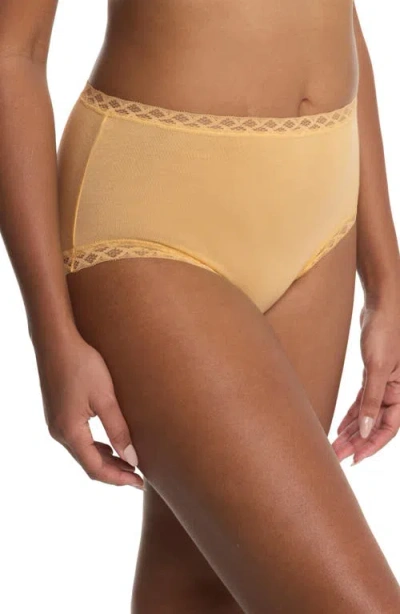 Natori Bliss Cotton Full Brief In Yellow