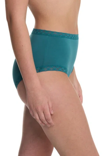 Natori Bliss Cotton Full Brief In Green