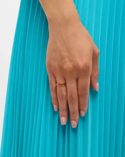 Jan Leslie Dash Ring Set In Sterling With 18kt Gold Overlay