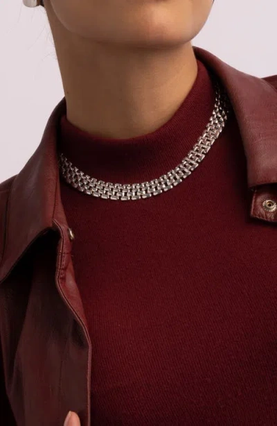 Argento Vivo Sterling Silver Panthera Collar Necklace