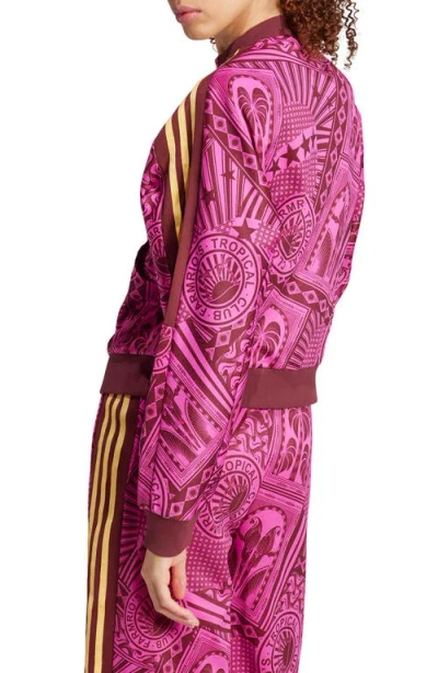 Adidas Originals Adidas X Farm Rio Oasis Night Track Jacket In Pink