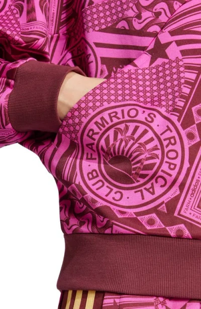 Adidas Originals Adidas X Farm Rio Oasis Night Track Jacket In Pink