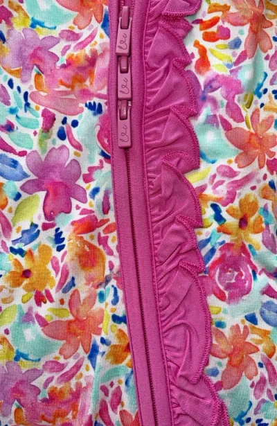 Laree + Co Korrie Ruffle Convertible Footie In Multi