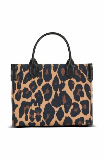 Balmain B-army Small Leopard Print Canvas Tote Bag