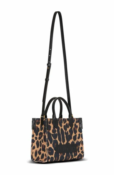 Balmain B-army Small Leopard Print Canvas Tote Bag