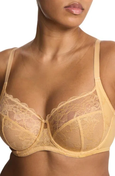 Natori Statement Lace Side Support Bra In Yellow