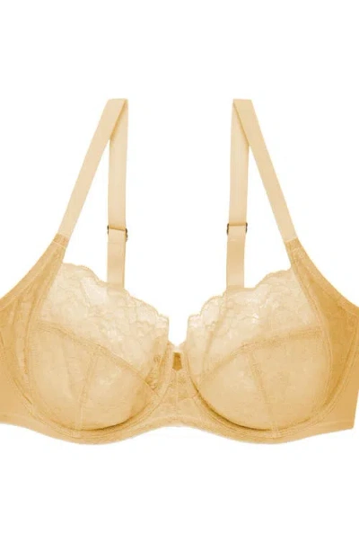 Natori Statement Lace Side Support Bra In Yellow