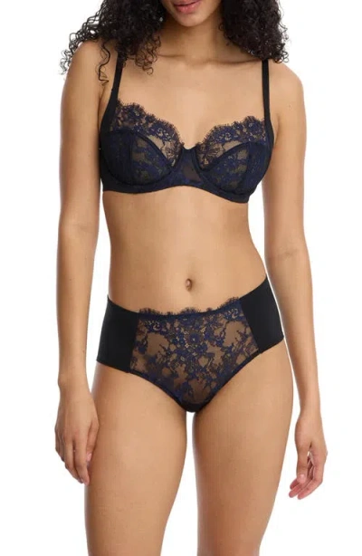 Skarlett Blue Entice Front Lace Brief In Blue