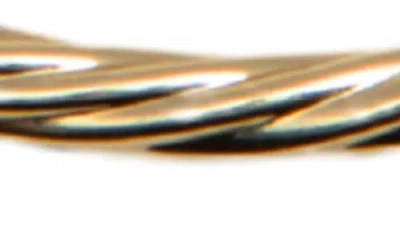 Argento Vivo Sterling Silver Twisted Bangle Bracelet In Gold