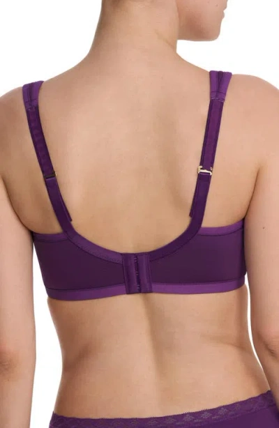 Natori Yogi Convertible Sports Bra In Purple