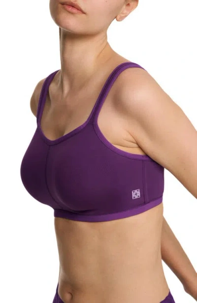 Natori Yogi Convertible Sports Bra In Purple