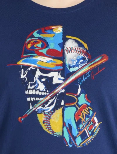 Robert Graham Dxl Big & Tall  Skull Slugger Graphic Tee