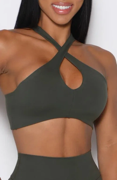 Bombshell Sportswear Cross Over Halter Bra