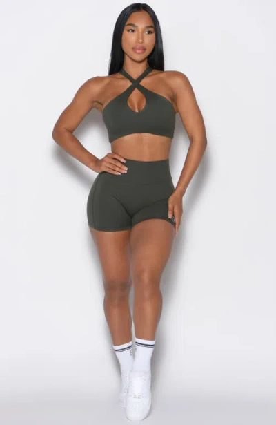 Bombshell Sportswear Cross Over Halter Bra