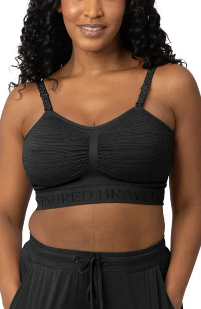 Kindred Bravely Sublime Hands-free Pumping & Nursing Bra In Black
