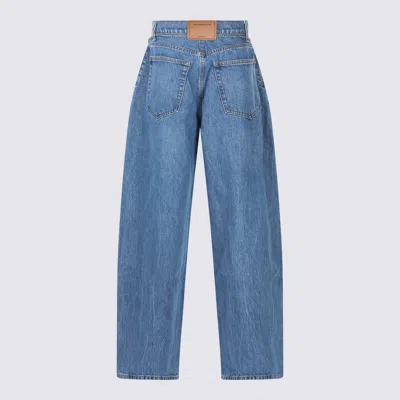 Alexander Wang Pre-styled Ballon-leg Jeans In Blue