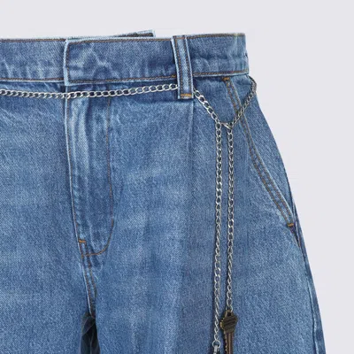 Alexander Wang Pre-styled Ballon-leg Jeans In Blue