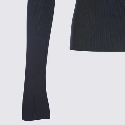 Balenciaga Viscose Nano Bb High Neck Sweater In Black