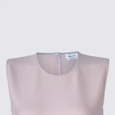 Alexander Mcqueen Lace-trimmed Sleeveless Midi Dress In Pink