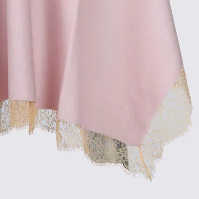 Alexander Mcqueen Lace-trimmed Sleeveless Midi Dress In Pink