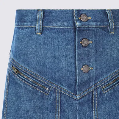 Chloé A-line Silhouette Midi Length Skirt In Blue