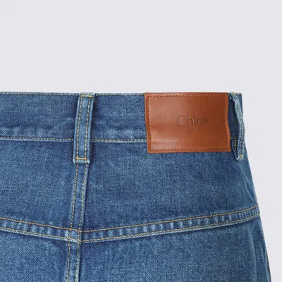 Chloé A-line Silhouette Midi Length Skirt In Blue