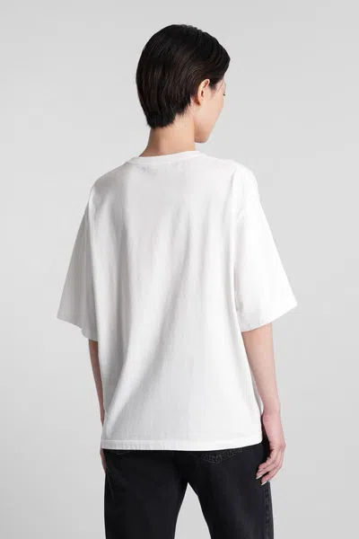 Anine Bing Round Neck Short Sleeve T-shirt In White