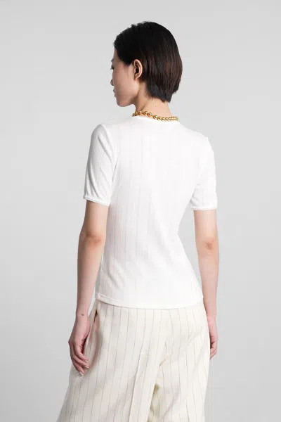 Anine Bing Pia T-shirt In White Polyester In White
