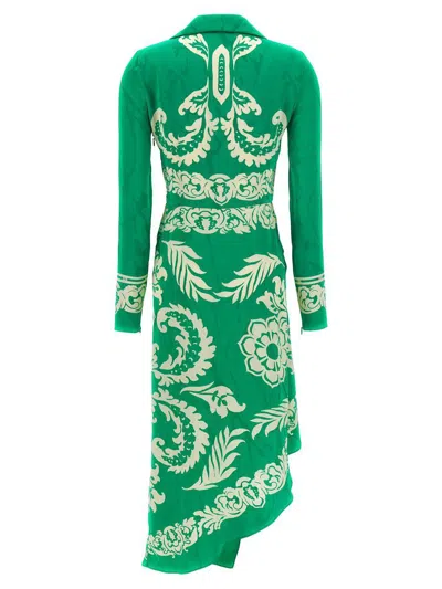 Etro Women Floral Midi Dress In Green