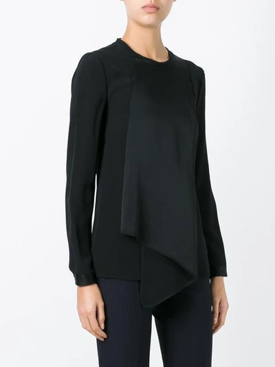 Shop Victoria Victoria Beckham 'double Fold' Blouse In Black