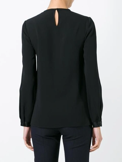 Shop Victoria Victoria Beckham 'double Fold' Blouse In Black