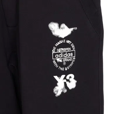 Y-3 Logo Trackpants Cuffed Bottoms In Black