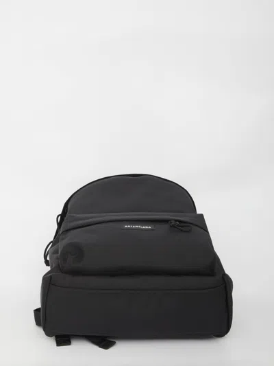 Balenciaga Adjustable Straps Backpack Front Pocket In Black