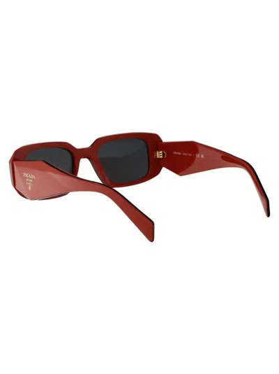 Prada Womens Orange Pr 17ws Rectangular-frame Acetate Sunglasses