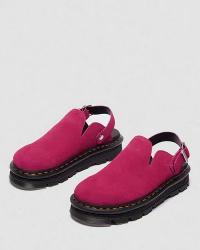 Dr. Martens' Zebzag Suede Casual Slingback Platform Mules