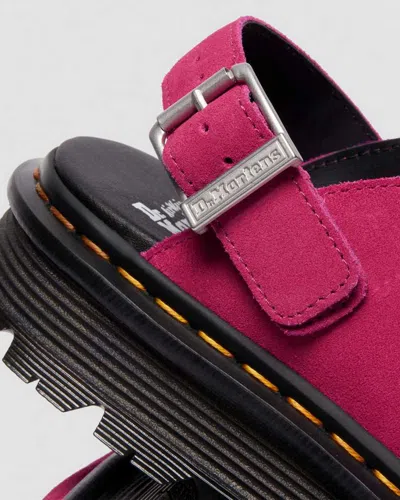 Dr. Martens' Zebzag Suede Casual Slingback Platform Mules