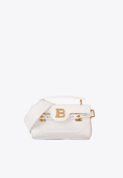 Balmain B-buzz 19 Leather Top Handle Bag