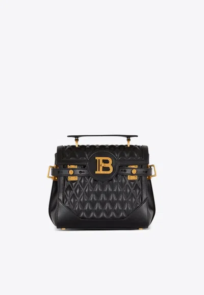 Balmain B-buzz 23 Diamond-quilted Top Handle Bag